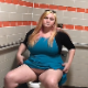 A fat, blonde girl takes a loose-sounding, gassy shit and a piss while sitting on a public restroom toilet at a coffee shop. She rubs her belly and reacts to the powerful smell she created in the bathroom. Presented in 720P HD. About 4.5 minutes.